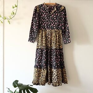 Scotch‎ & Soda $114 Nordic Tales Cotton Mix-Print Maxi Dress 12